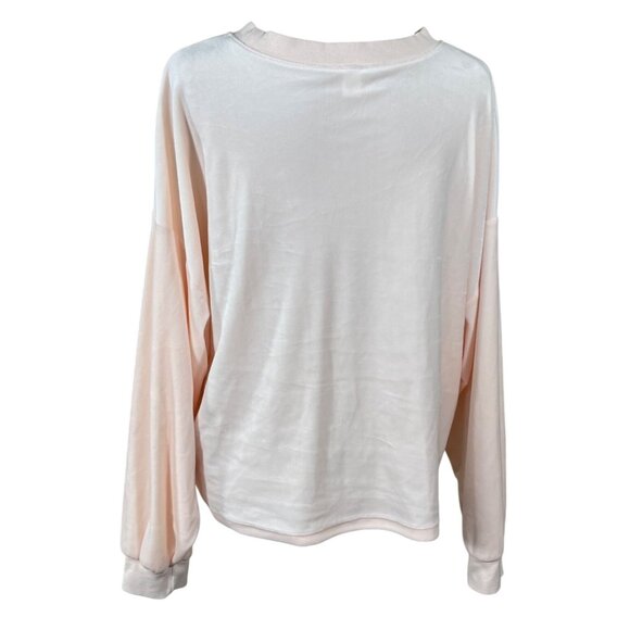 Old Navy Velour Sweatshirt Pullover Light Pink Size XL Extra Large Lounge - Picture 3 of 5